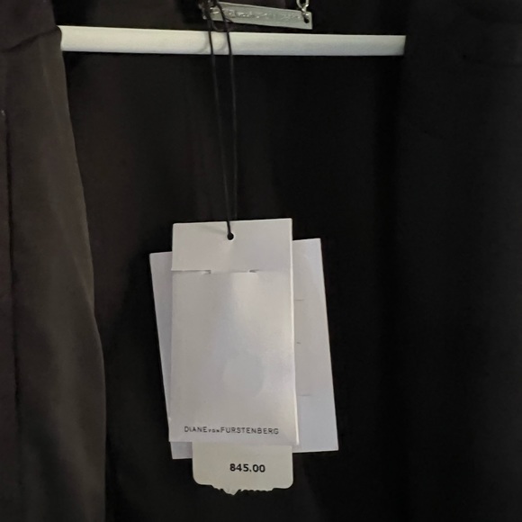 NWT Diane von Furstenberg Maya Black Leather Jacket size 2 - Picture 12 of 12